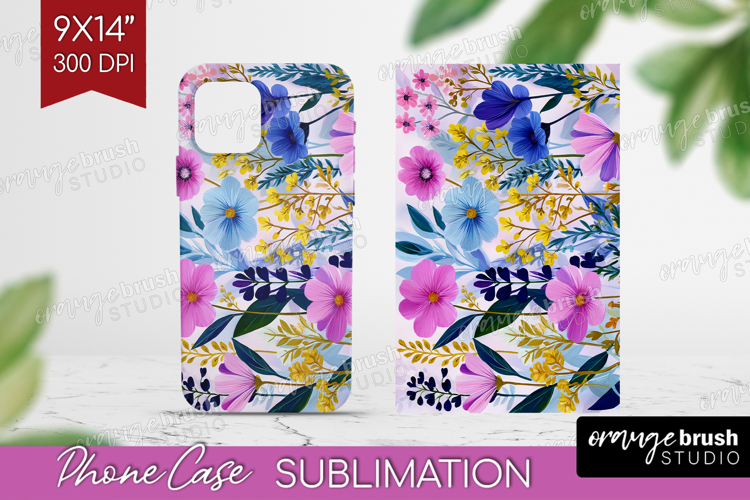 3D Flowers Phone Case PNG - Summer Case PNG Sublimation