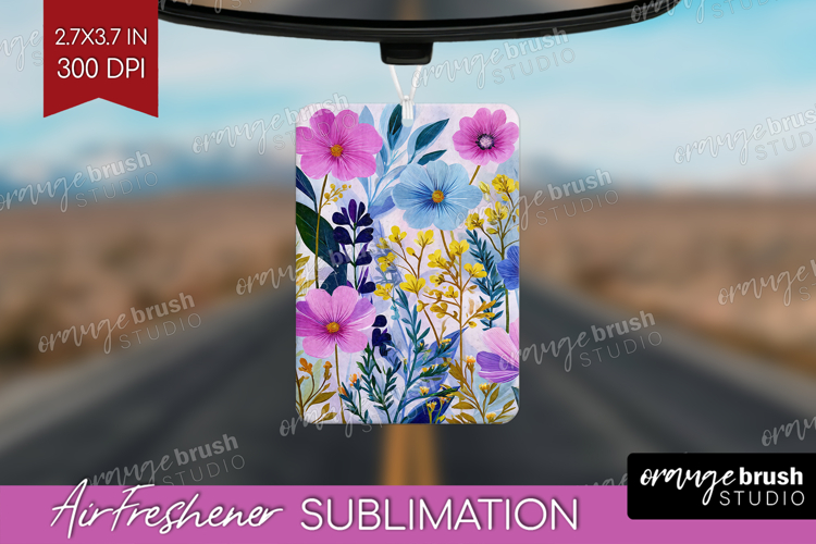 3D Flowers Air Freshener PNG - Summer PNG Sublimation