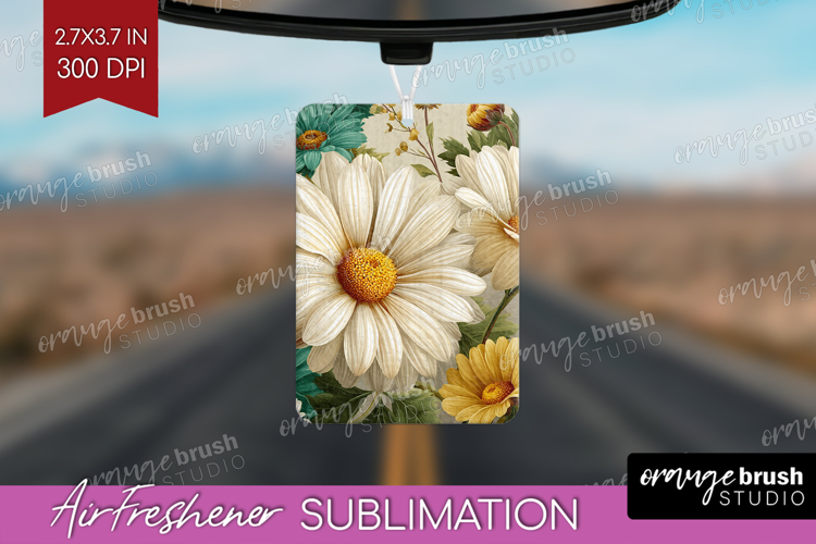 3D Flowers Air Freshener PNG - Summer PNG Sublimation