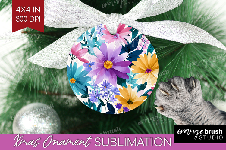 3D Flowers Ornament PNG - Summer PNG Sublimation