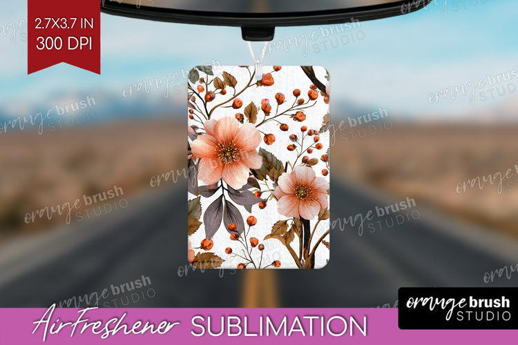3D Flowers Air Freshener PNG - Summer PNG Sublimation