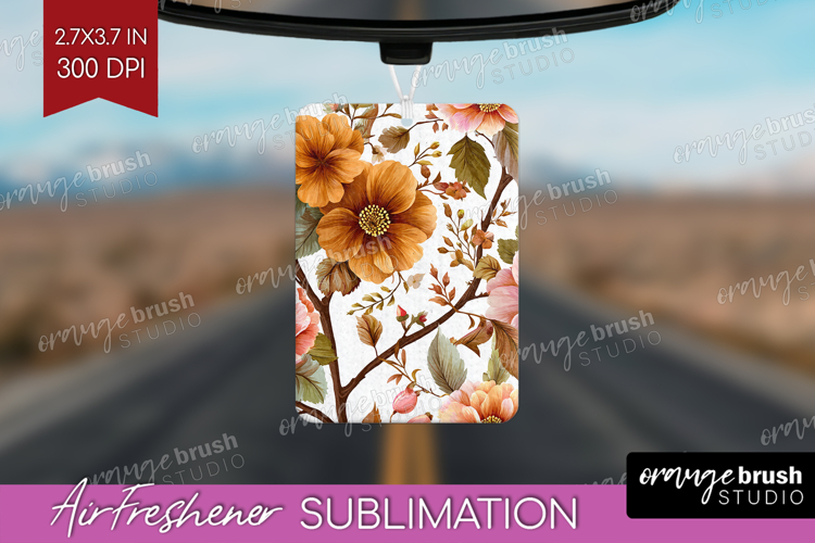 3D Flowers Air Freshener PNG - Summer PNG Sublimation