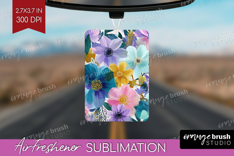 3D Flowers Air Freshener PNG - Summer PNG Sublimation