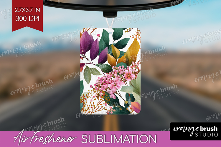 3D Flowers Air Freshener PNG - Summer PNG Sublimation