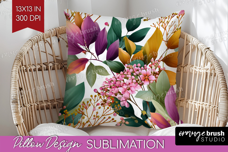 3D Flowers Pillow Sublimation - Summer Pillow Cover PNG