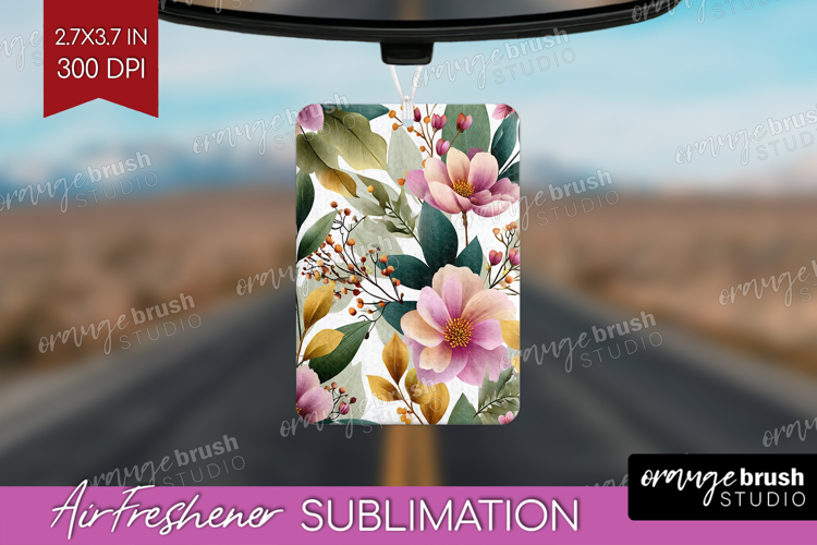 3D Flowers Air Freshener PNG - Summer PNG Sublimation
