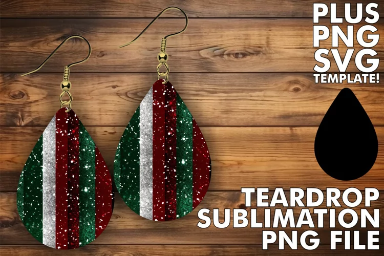 Sublimation Brilliance: Glitter Teardrop Patterns