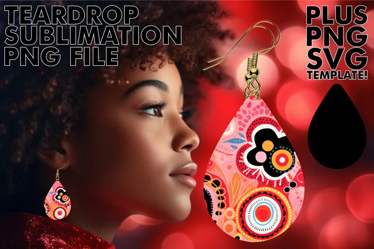 Vibrant Abstract Delights: Teardrop Earrings