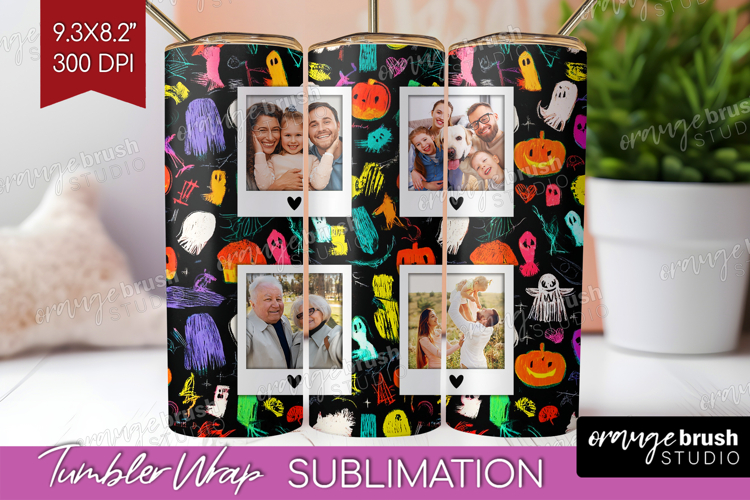 Halloween Photo Tumbler PNG - Brush Stroke Picture Tumbler