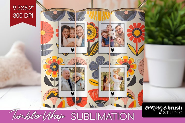 Groovy Photo Tumbler PNG - Flowers Picture Tumbler Wrap