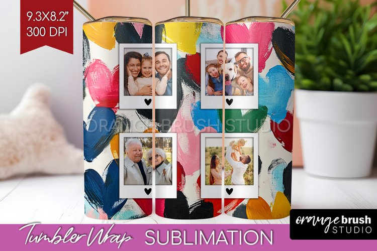 Valentines Day Photo Tumbler PNG - Heart Picture Tumbler