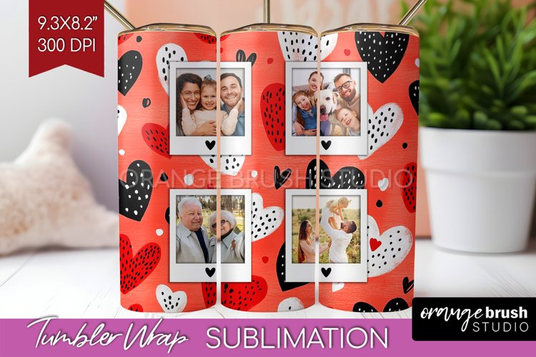 Valentines Day Photo Tumbler PNG - Heart Picture Tumbler