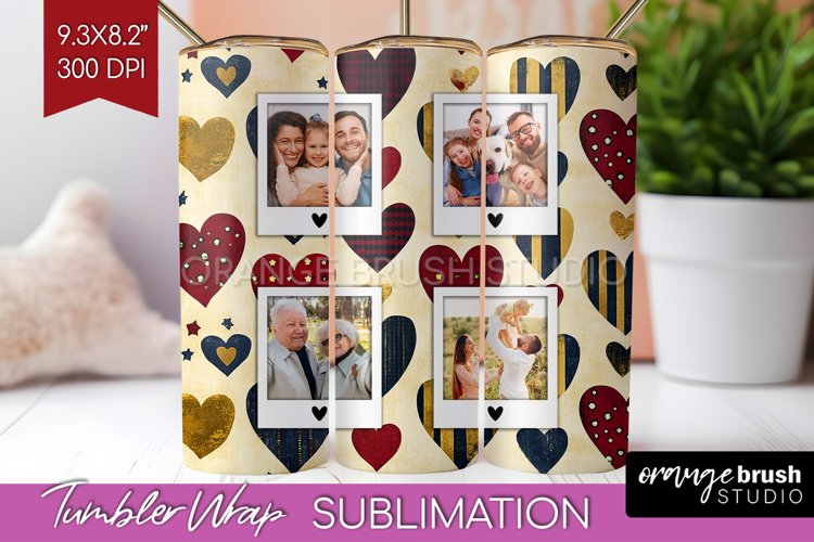 Valentines Day Photo Tumbler PNG - Heart Picture Tumbler
