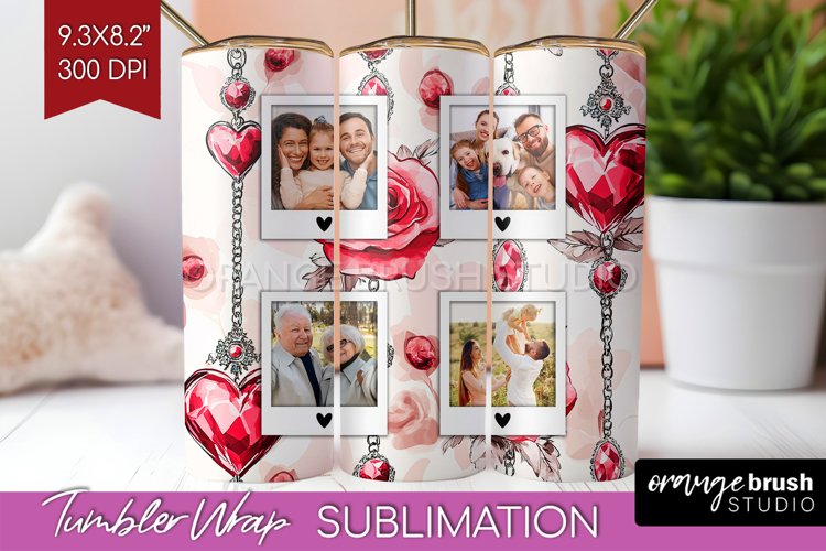 Valentines Day Photo Tumbler PNG - Heart Picture Tumbler