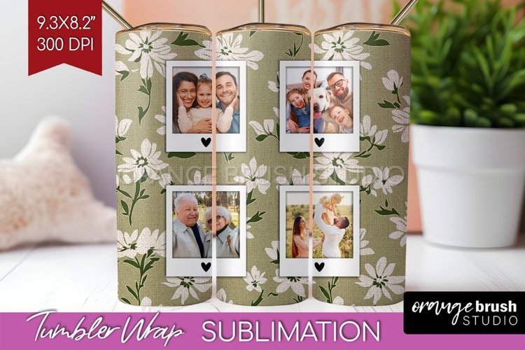 Flowers Photo Tumbler PNG - Vintage Floral Picture Tumbler