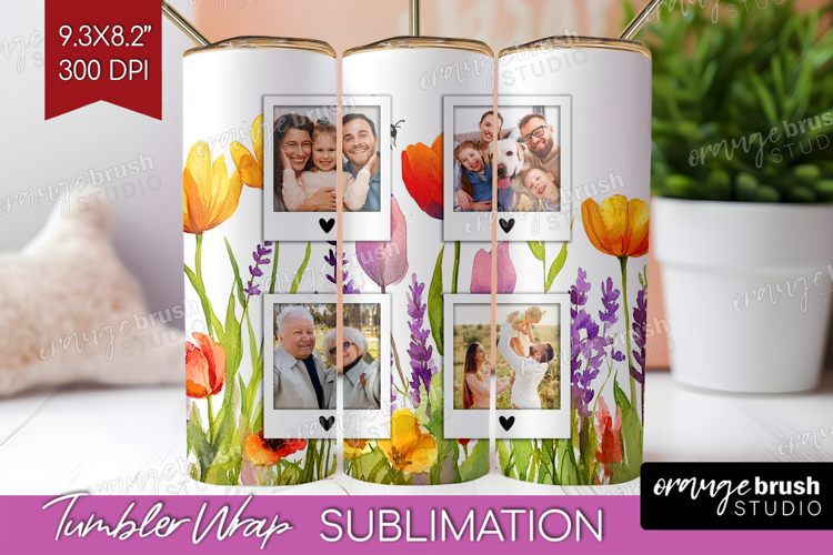Wildflowers Photo Tumbler PNG - Summer Flowers Picture Wrap example image 1