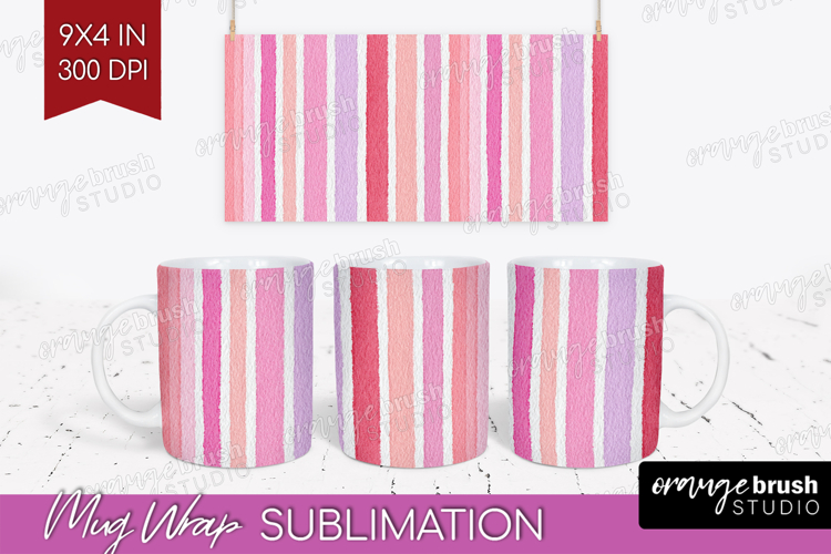 Abstract Fruit Mug Wrap - Tutti Frutti Mug PNG Sublimation