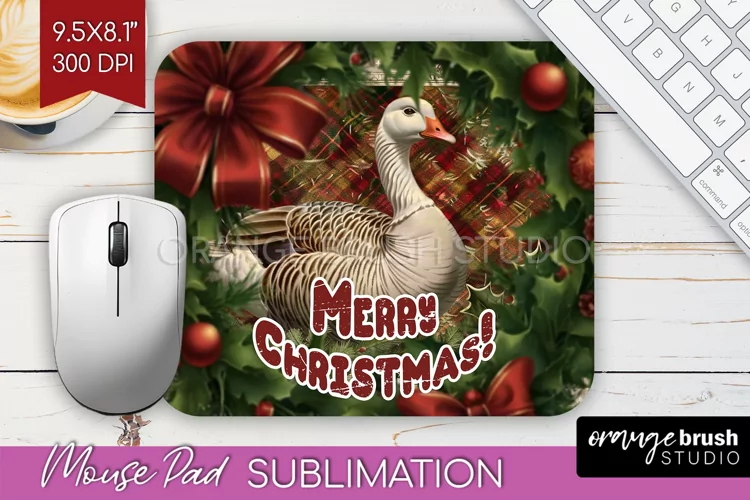 Vintage Christmas Mouse Pad Sublimation - Xmas Mousepad PNG