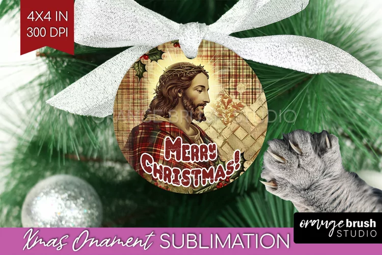 Vintage Christmas Ornament PNG - Retro Xmas Sublimation