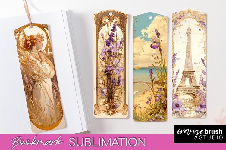 Vintage Scrapbook Bookmark Sublimation - Ephemera Bookmarks example image 1