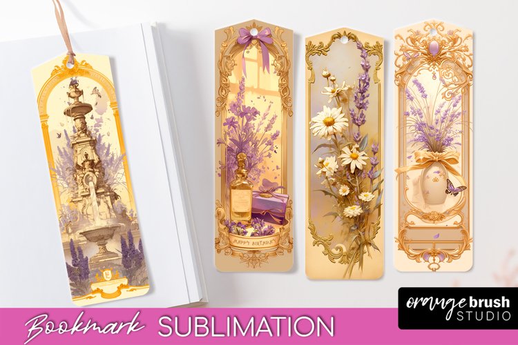 Vintage Scrapbook Bookmark Sublimation - Ephemera Bookmarks example image 1