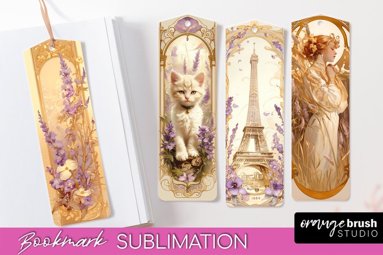 Vintage Scrapbook Bookmark Sublimation - Ephemera Bookmarks example image 1