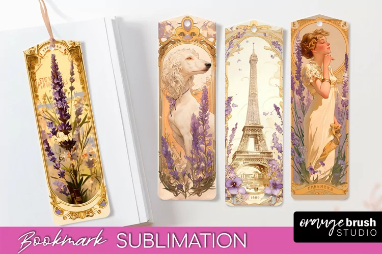 Vintage Scrapbook Bookmark Sublimation - Ephemera Bookmarks