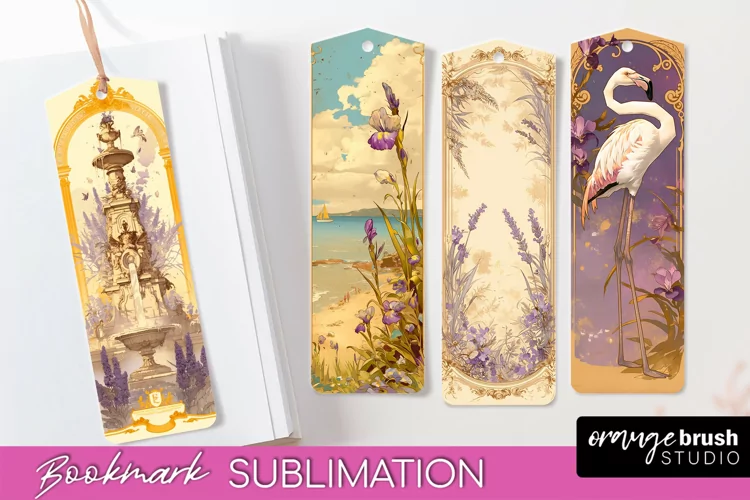 Vintage Scrapbook Bookmark Sublimation - Ephemera Bookmarks