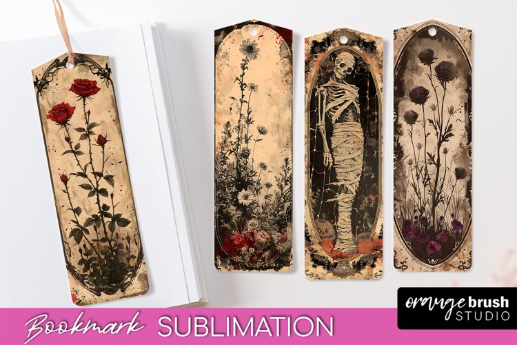 Vintage Halloween Bookmark - Printable Scrapbook Bookmarks