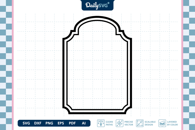 Vintage Label Frame SVG