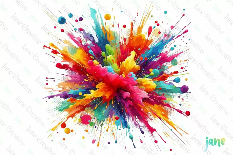 Watercolor Color Splash Clipart