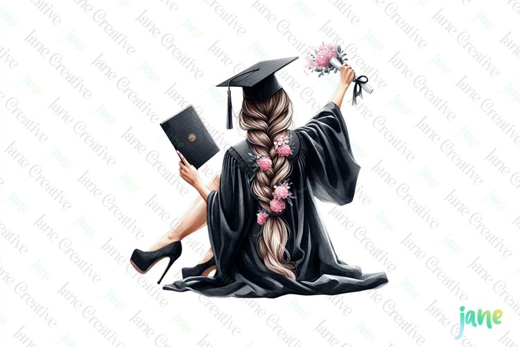 Watercolor Graduation Sublimation
