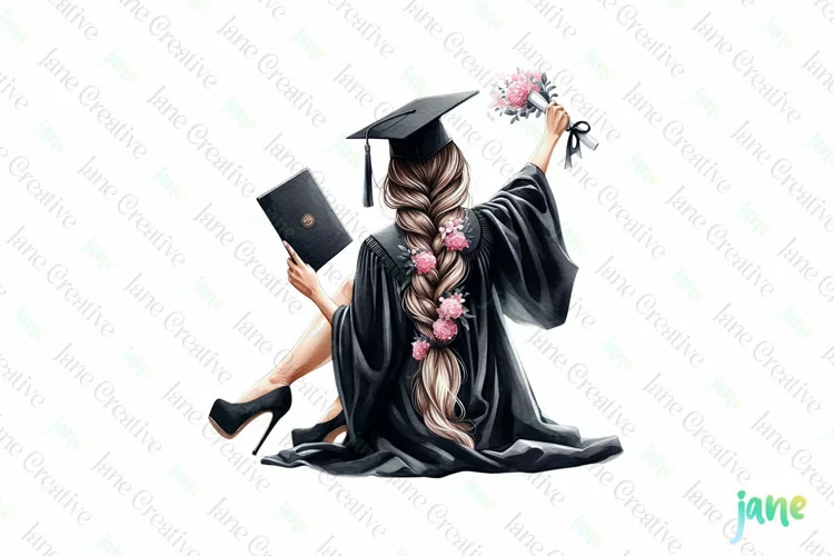 Watercolor Graduation Sublimation