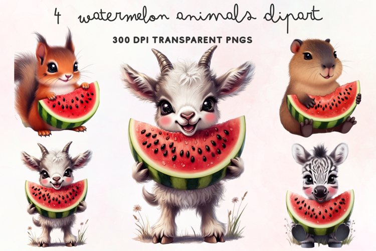 Watercolor Watermelon Clipart Image 21