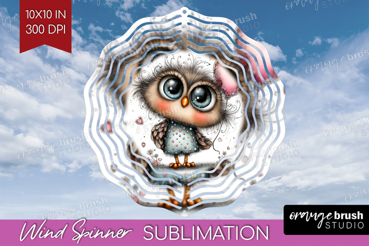 Valentine Wind Spinner Sublimation PNG - Whimsical Animal