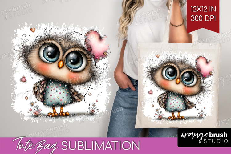 Valentine Tote Bag - Whimsical Animal Tote Bag PNG