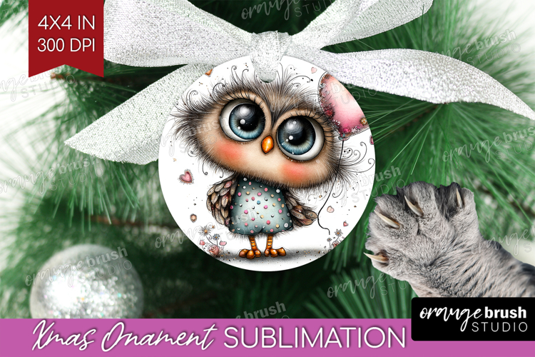 Valentine Ornament PNG - Whimsical Animal PNG Sublimation