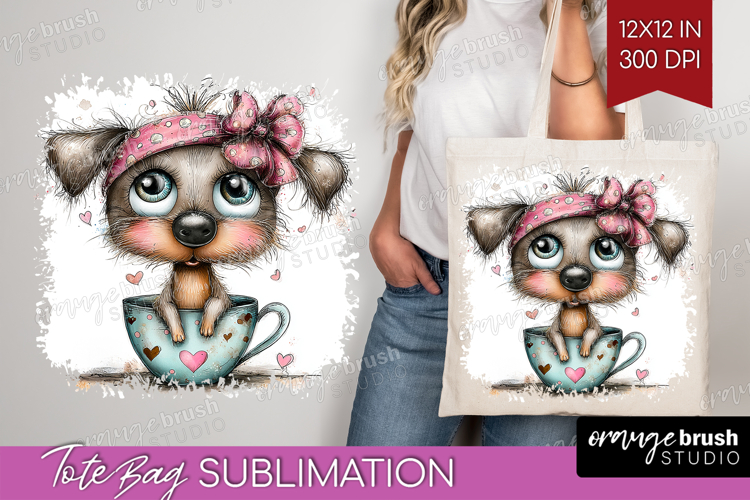 Valentine Tote Bag - Whimsical Animal Tote Bag PNG