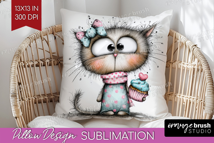 Valentine Pillow Sublimation - Whimsical Animal Pillow Cover