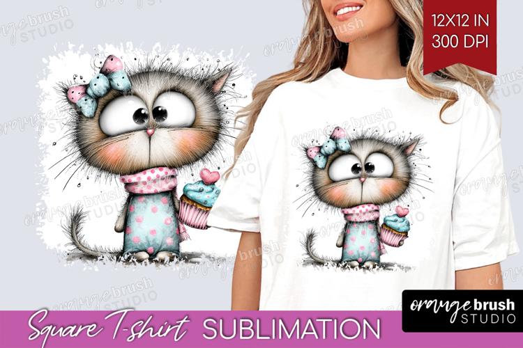 Valentine Square Tshirt Background - Whimsical Animal PNG