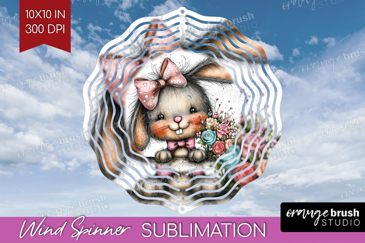 Valentine Wind Spinner Sublimation PNG - Whimsical Animal
