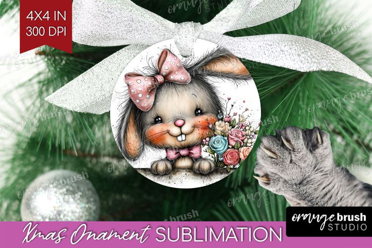 Valentine Ornament PNG - Whimsical Animal PNG Sublimation