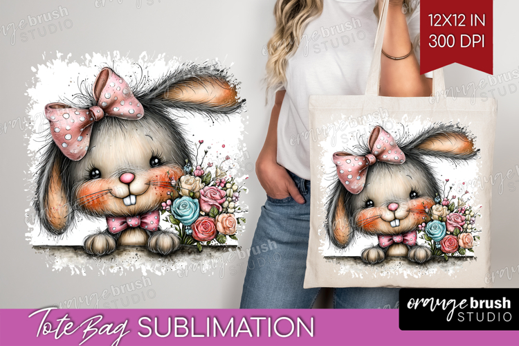 Valentine Tote Bag - Whimsical Animal Tote Bag PNG