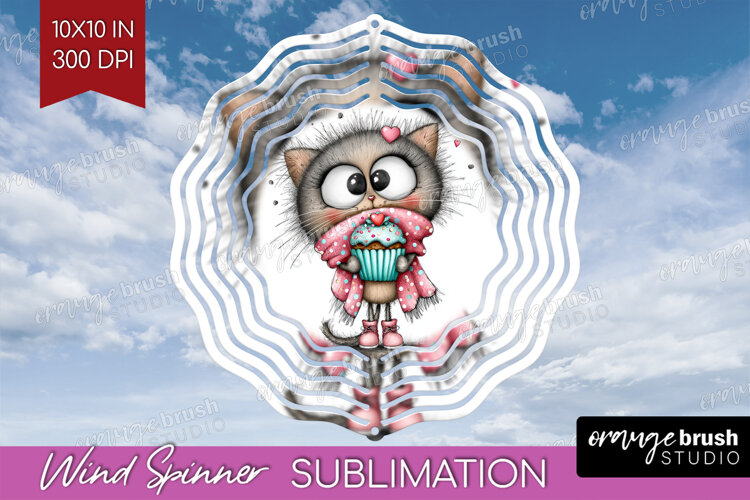 Valentine Wind Spinner Sublimation PNG - Whimsical Animal example image 1