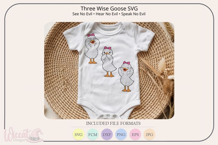 Three Wise Goose SVG Bundle | See Hear Speak No Evil