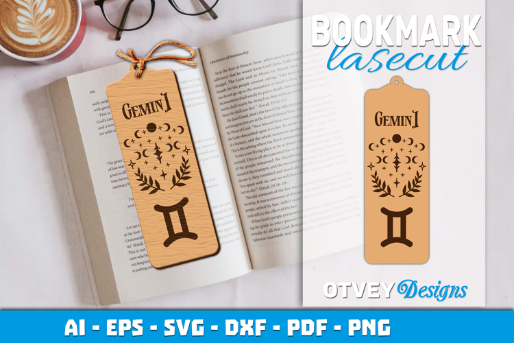 Zodiac Bookmark Lasercut | Bookmark Design Lasercut