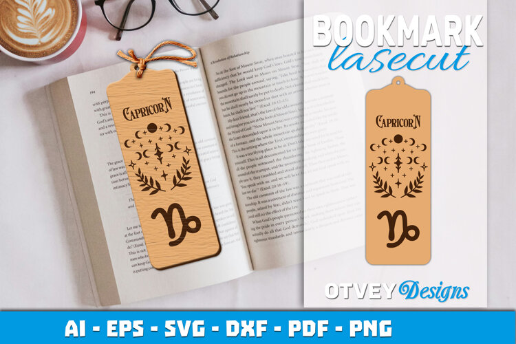 Zodiac Bookmark Lasercut | Bookmark Design Lasercut example image 1