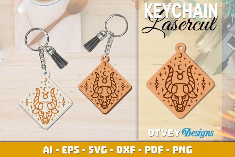 Zodiac Keychain Lasercut | Keychain Design Lasercut