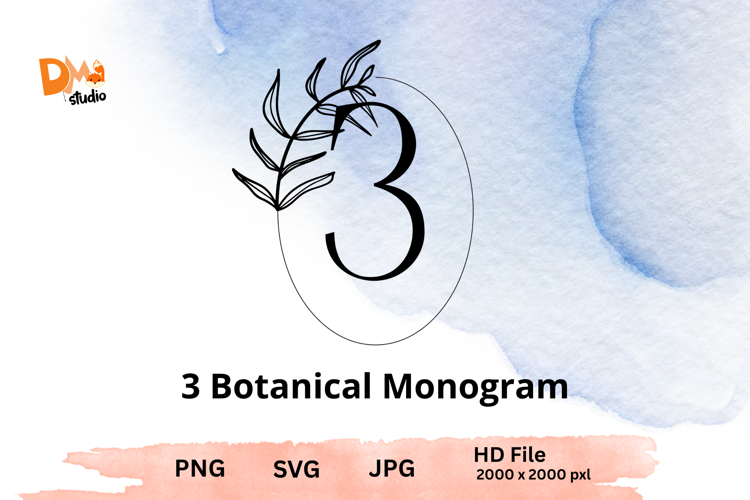 Leaf Monogram Svg Image 9