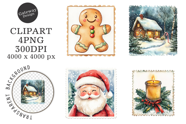 Christmas Stamp Clipart
